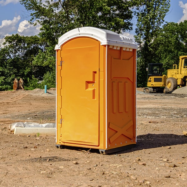 how often are the portable restrooms cleaned and serviced during a rental period in Waukeenah